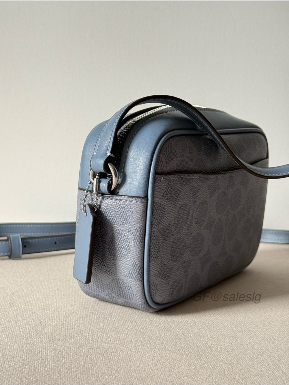 NWT Coach Mini Jamie Camera Bag In Signature Crossbody Chambray Blue CY752 - Picture 5 of 11